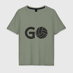 Футболка оверсайз мужская Go Volleyball, цвет: авокадо