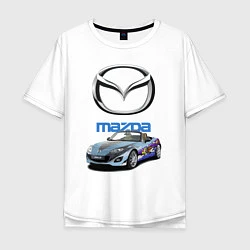 Футболка оверсайз мужская Mazda Japan, цвет: белый