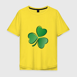 Футболка оверсайз мужская Ирландский Клевер День Св Патрика, цвет: желтый