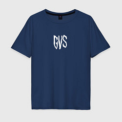 Футболка оверсайз мужская G V S, цвет: тёмно-синий