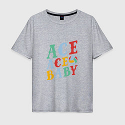 Футболка оверсайз мужская Ace Ace Baby, цвет: меланж