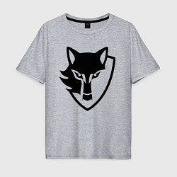 Мужская футболка оверсайз Wolf Emblem