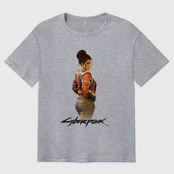 Футболка оверсайз мужская Panam Cyberpunk2077 Панам, цвет: меланж