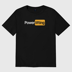 Футболка оверсайз мужская Powerlifting антибренд, цвет: черный