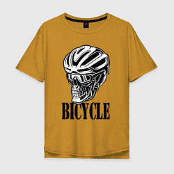 Футболка оверсайз мужская Bicycle Skull, цвет: горчичный