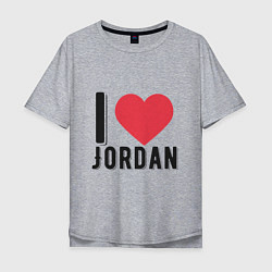 Футболка оверсайз мужская I Love Jordan, цвет: меланж