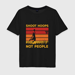 Футболка оверсайз мужская Shoot hoops, цвет: черный