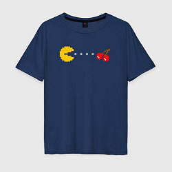 Футболка оверсайз мужская Pac-man 8bit, цвет: тёмно-синий
