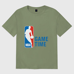 Футболка оверсайз мужская NBA Game Time, цвет: авокадо