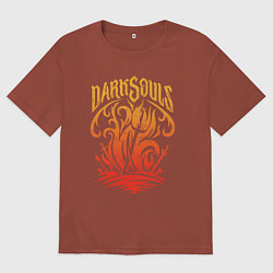 Футболка оверсайз мужская Одухотворенное Пламя, цвет: кирпичный