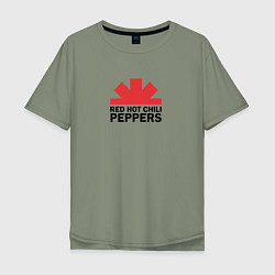 Мужская футболка оверсайз Red Hot Chili Peppers с половиной лого