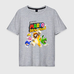 Мужская футболка оверсайз Super Mario 3D World Nintendo Team of heroes
