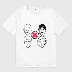 Футболка оверсайз мужская RHCP 4 face, цвет: белый