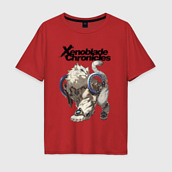 Футболка оверсайз мужская Xenoblade Chronicles Nintendo Video Game, цвет: красный