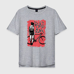 Футболка оверсайз мужская Red bike bike, цвет: меланж