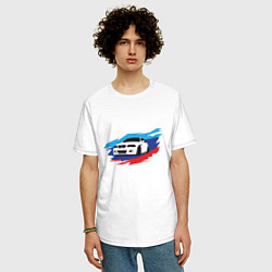 Футболка оверсайз мужская BMW True, цвет: белый — фото 2