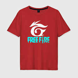 Мужская футболка оверсайз Free Fire - неон