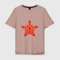 Мужская футболка оверсайз Звезда векторная