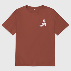 Футболка оверсайз мужская KoЯn, цвет: кирпичный