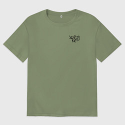 Футболка оверсайз мужская Noize mc нойз мс logo, цвет: авокадо