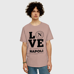 Футболка оверсайз мужская Napoli Love Классика, цвет: пыльно-розовый — фото 2