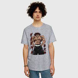 Футболка оверсайз мужская Ярость Юджиро, цвет: меланж — фото 2