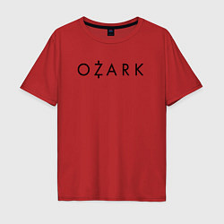 Мужская футболка оверсайз Ozark black logo