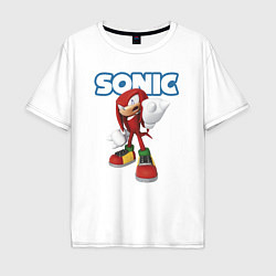 Мужская футболка оверсайз Knuckles Echidna Sonic Video game Ехидна Наклз Вид