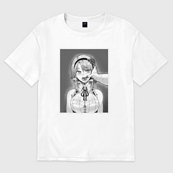Футболка оверсайз мужская Ахегао ahegao, цвет: белый