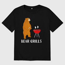 Футболка оверсайз мужская Bear Grills Беар Гриллс, цвет: черный
