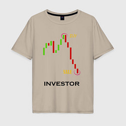 Футболка оверсайз мужская Investor, цвет: миндальный