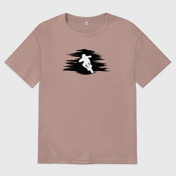 Футболка оверсайз мужская Погнали кататься, цвет: пыльно-розовый