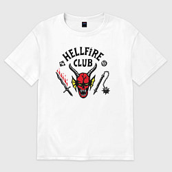 Футболка оверсайз мужская Hellfire Club Stranger Things 4, цвет: белый
