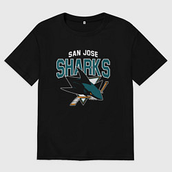 Футболка оверсайз мужская SAN JOSE SHARKS NHL, цвет: черный