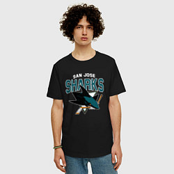 Футболка оверсайз мужская SAN JOSE SHARKS NHL, цвет: черный — фото 2