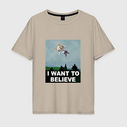 Мужская футболка оверсайз Neco Arc want to believe