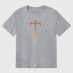 Футболка оверсайз мужская Дорожный велик, цвет: меланж