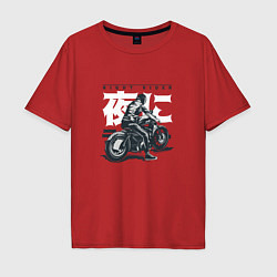 Мужская футболка оверсайз Японский мотоциклист Old Akira Japanese Biker