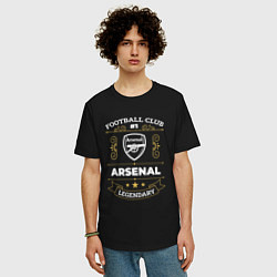 Футболка оверсайз мужская Arsenal: Football Club Number 1, цвет: черный — фото 2