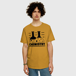 Футболка оверсайз мужская CHEMISTRY химия, цвет: горчичный — фото 2