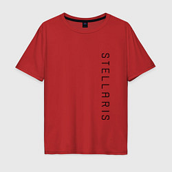 Мужская футболка оверсайз Стелларис Вертикальное лого