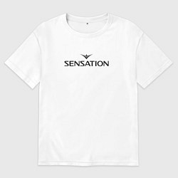 Футболка оверсайз мужская Sensation фестиваль, цвет: белый