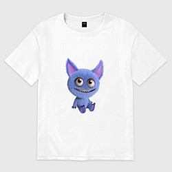 Футболка оверсайз мужская LITTLE FURRY MONSTER, цвет: белый
