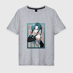 Футболка оверсайз мужская Hatsune Miku Drain, цвет: меланж