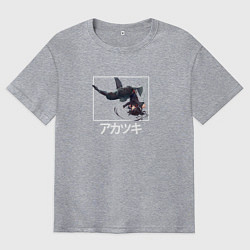 Футболка оверсайз мужская Акацуки art Log Horizon, цвет: меланж
