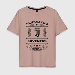 Футболка оверсайз мужская Juventus: Football Club Number 1 Legendary, цвет: пыльно-розовый