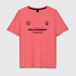 Футболка оверсайз мужская Galatasaray Униформа Чемпионов, цвет: коралловый