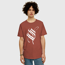 Футболка оверсайз мужская Stigmata эмблема, цвет: кирпичный — фото 2