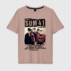 Футболка оверсайз мужская SUM 41 PIECES, цвет: пыльно-розовый