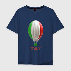 Мужская футболка оверсайз 3d aerostat Italy flag